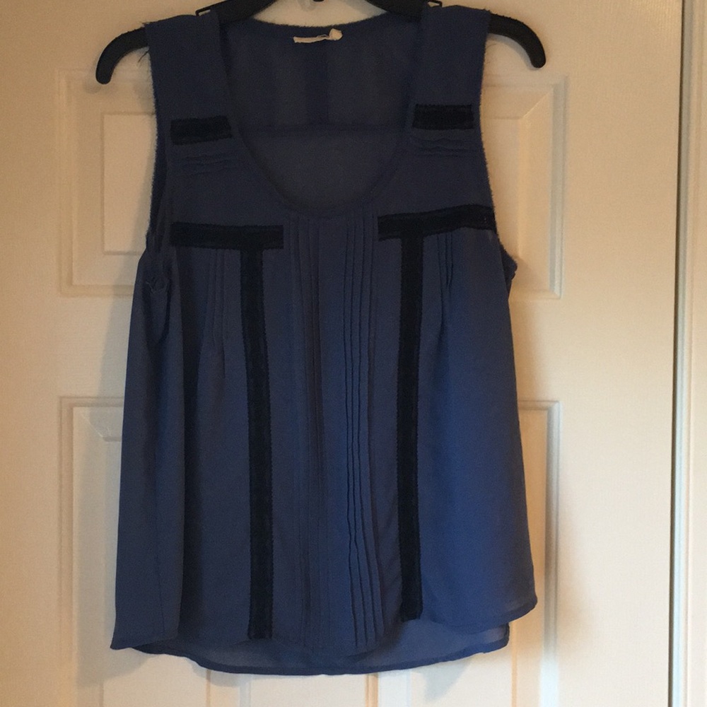 Lush sheer tank top with lace accents!!